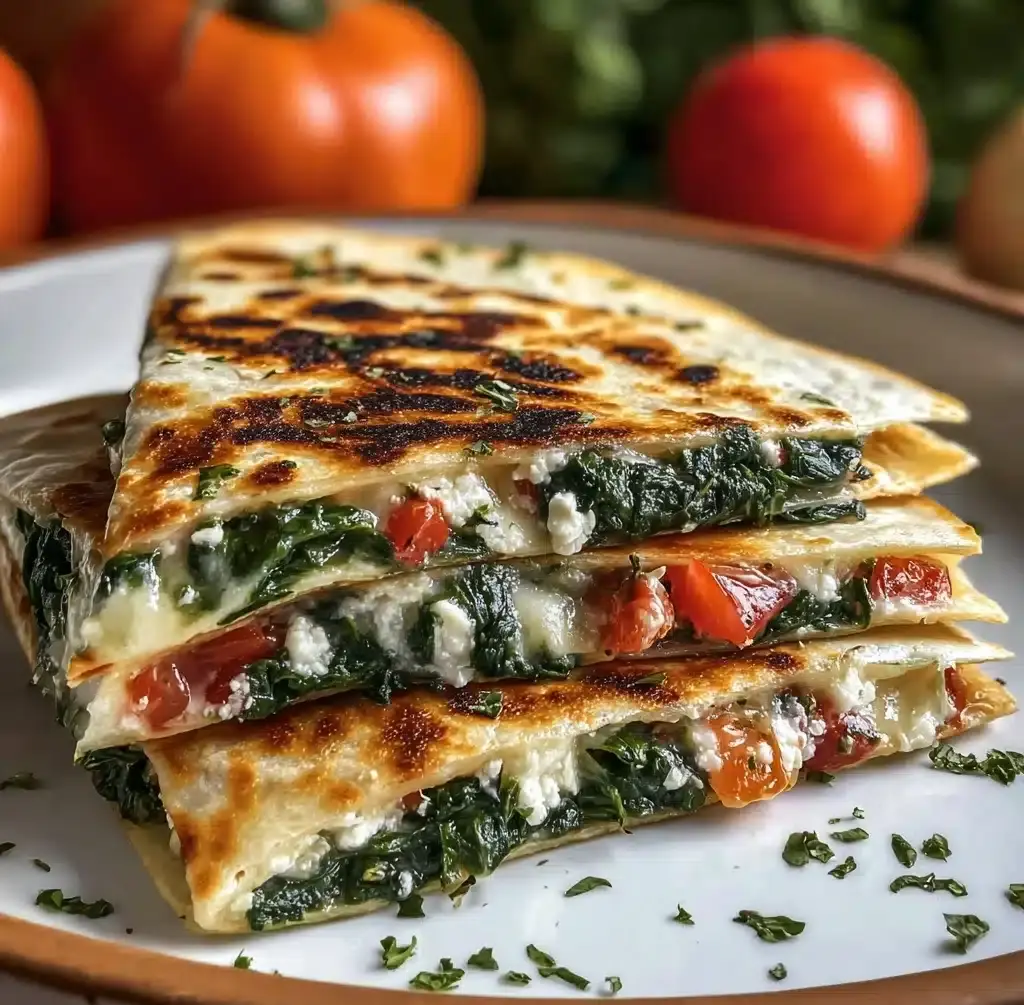 Spinach and Feta Quesadillas Recipe