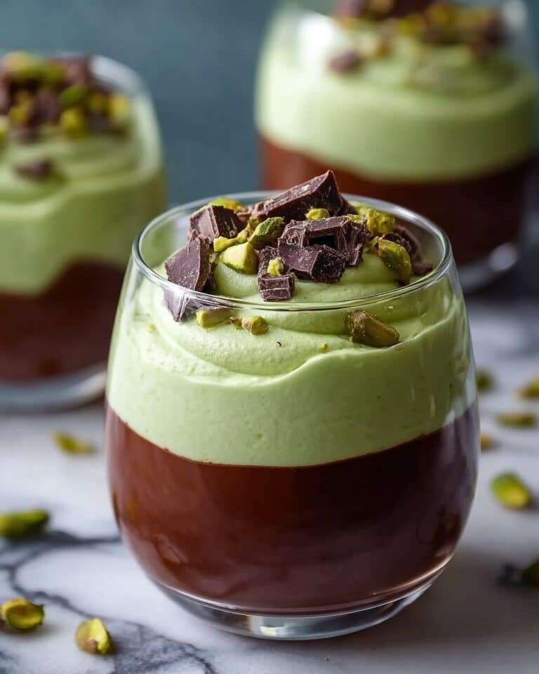 Pistachio Mousse with Chocolate Ganache Recipe
