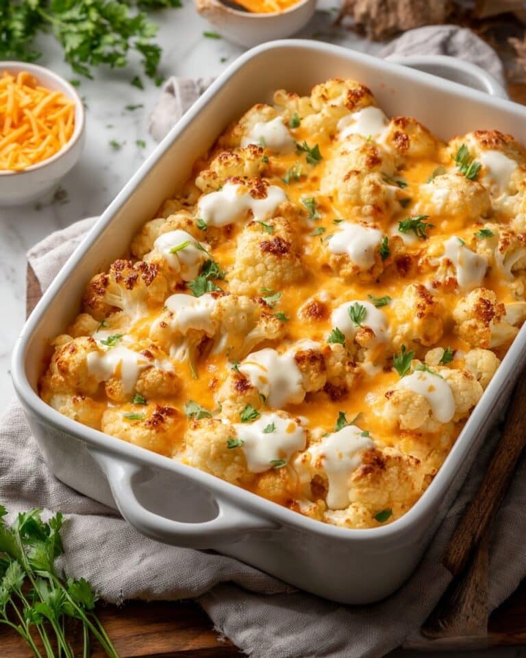 Creamy Buffalo Chicken Cauliflower Casserole Recipe