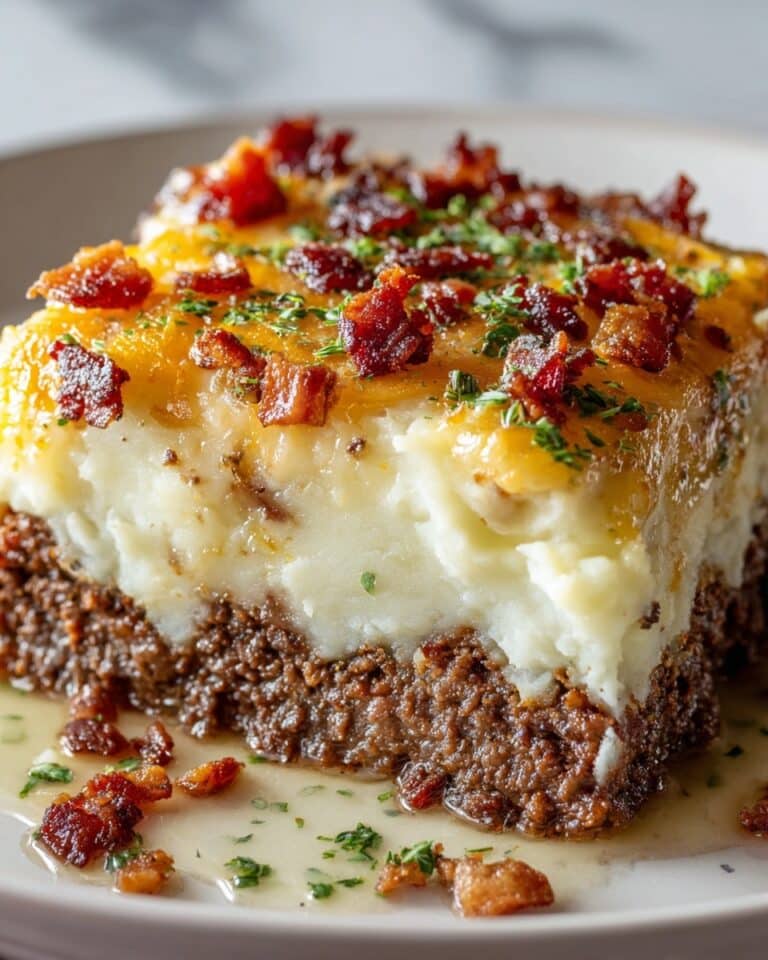 Cheesy Meatloaf with Mashed Potatoes Recipe