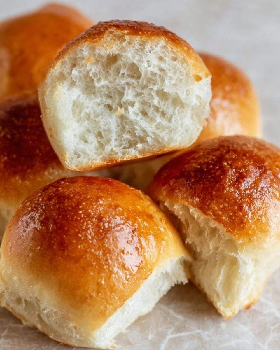 Three round chocolate balls sit closely on a white marbled surface with a soft gray and white striped cloth in the background. Each ball is covered in a smooth, dark brown chocolate layer with small, dark chocolate sprinkles on top, giving a textured look. One ball is slightly raised and bitten into, revealing a thick, creamy white filling inside that looks smooth and fluffy. The side of the bitten ball shows a thin chocolate shell around the white center. Photo taken with an iphone --ar 4:5 --v 7
