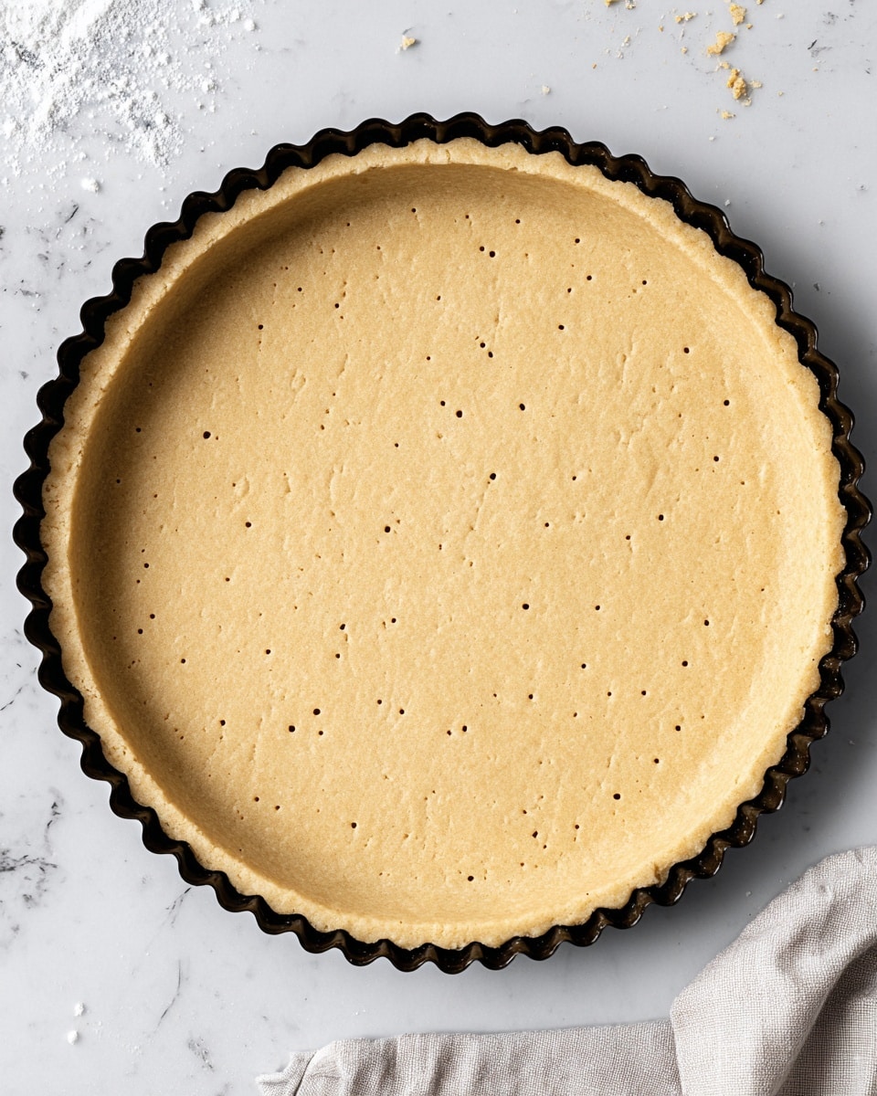 The image shows a white plate with a gold and green decorative rim, filled with a serving of spaghetti layered at the bottom with a pale yellow color and smooth texture. On top of the spaghetti, there is a thick layer of bright red tomato sauce with visible chunks and a slightly rough texture. Covering the sauce is a melted layer of white cheese, slightly browned in spots, with green parsley sprinkled evenly over it. The background features a pot with red sauce, and the plate is set on a white marbled surface. photo taken with an iphone --ar 4:5 --v 7