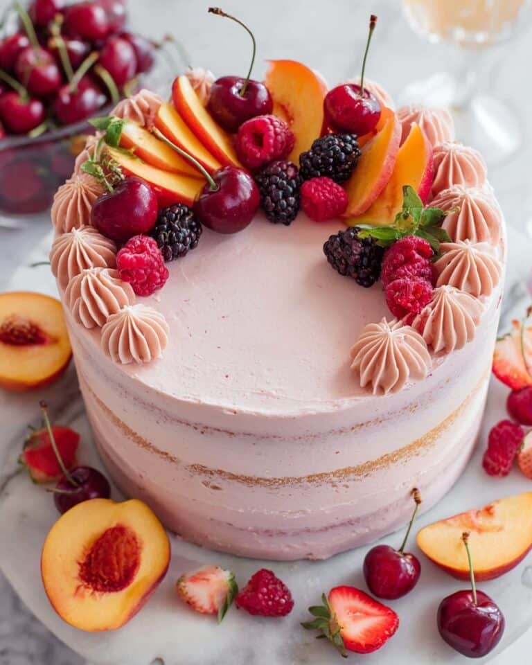 Summer Fruit Sangria Cake Recipe