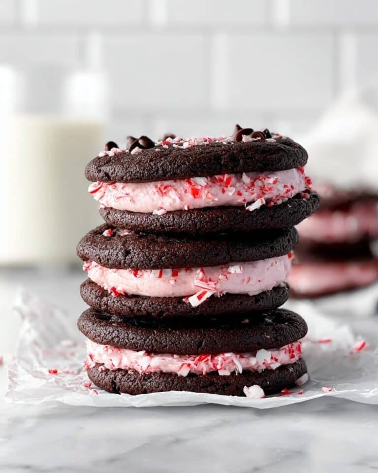Chocolate Peppermint Sandwich Cookies Recipe