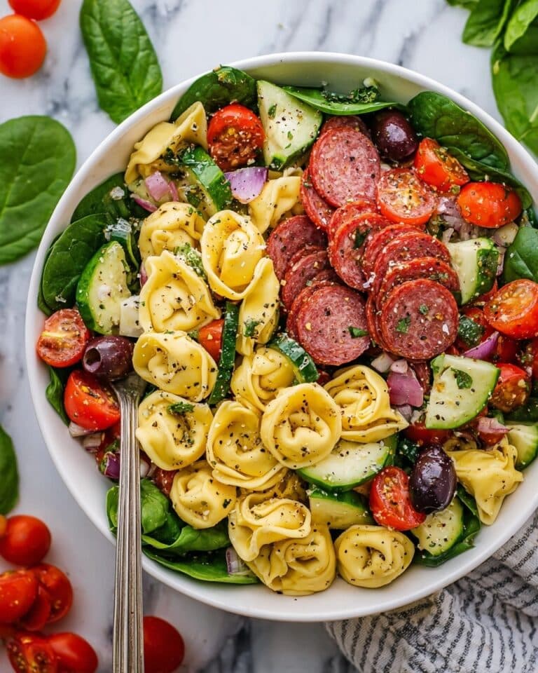 Tortellini Pasta Salad with Cherry Tomatoes, Mozzarella, and Fresh Basil Recipe