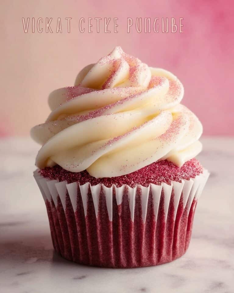 Pink Velvet Cupcakes with Vanilla Buttercream Frosting Recipe