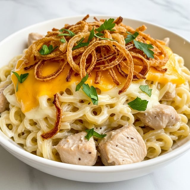 French Onion Chicken Orzo Casserole Recipe