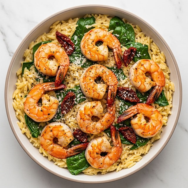 Creamy Tuscan Shrimp Orzo Recipe