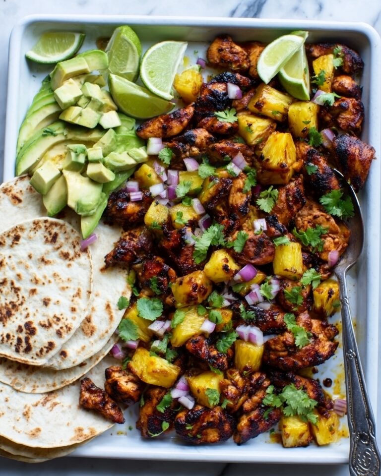 One Pan Chicken & Pineapple Tacos Recipe