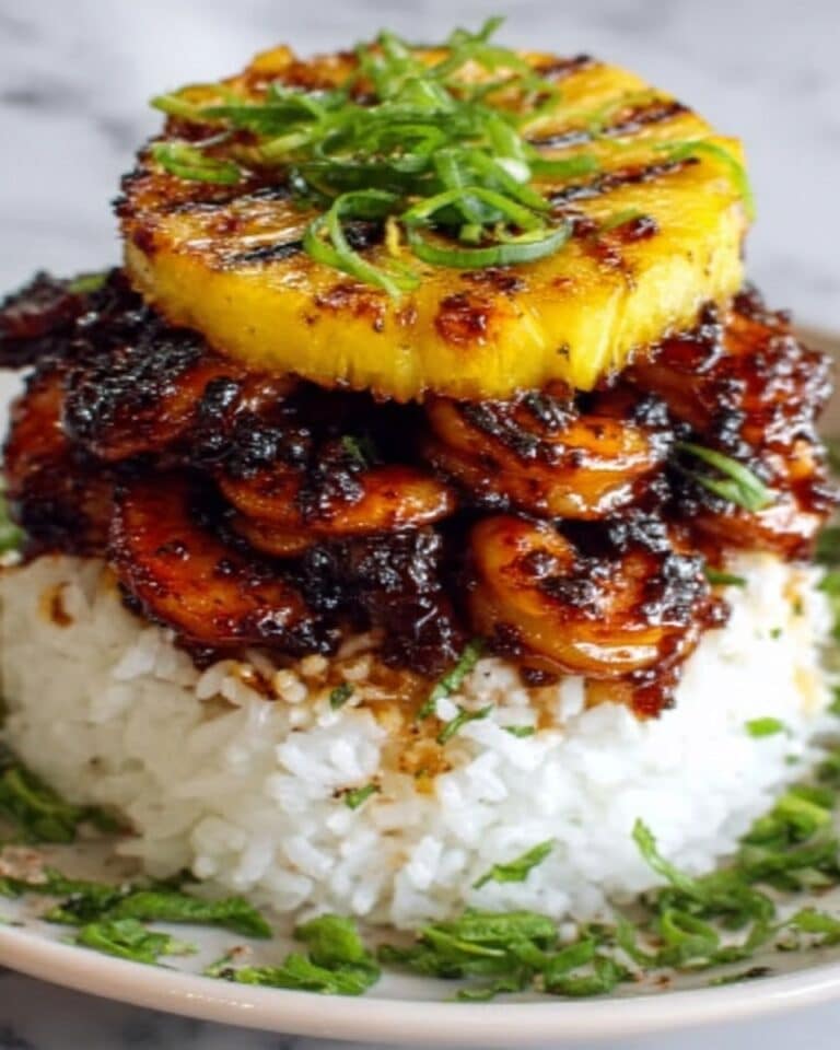 Hawaiian Huli Huli Chicken Stack Recipe