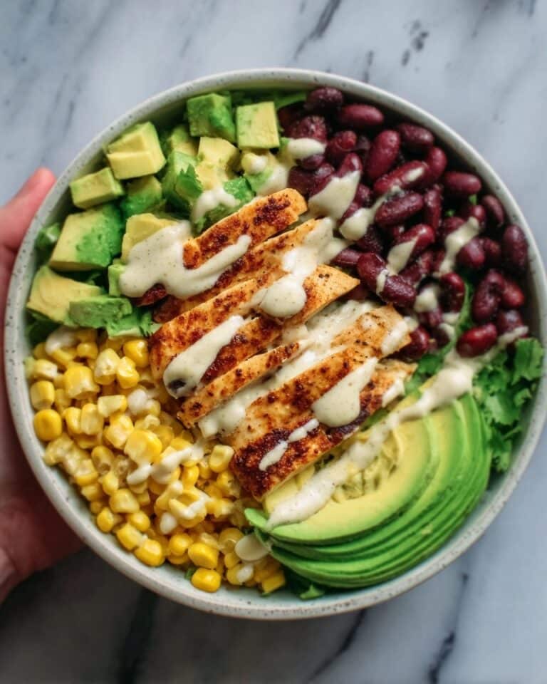 Chipotle Chicken Bowl with Black Beans, Corn, & Creamy Sauce Recipe
