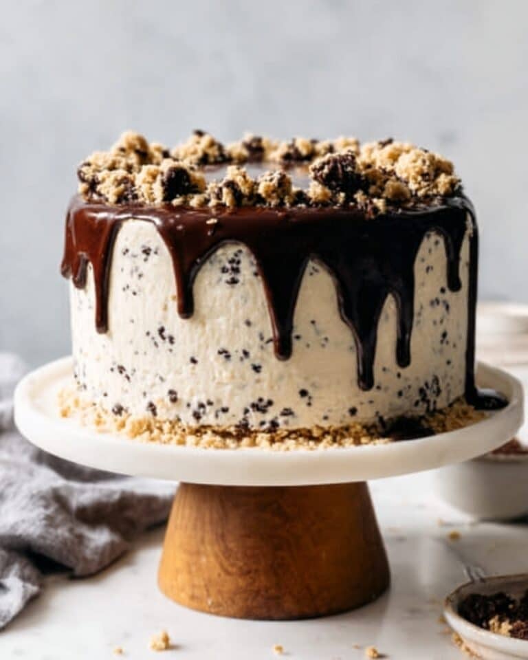 Cookie Dough Cake with Chocolate Ganache and Cookie Dough Buttercream Recipe