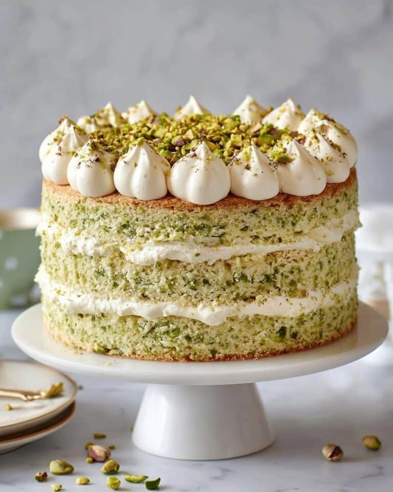 Pistachio Dacquoise Cake with French Buttercream Recipe