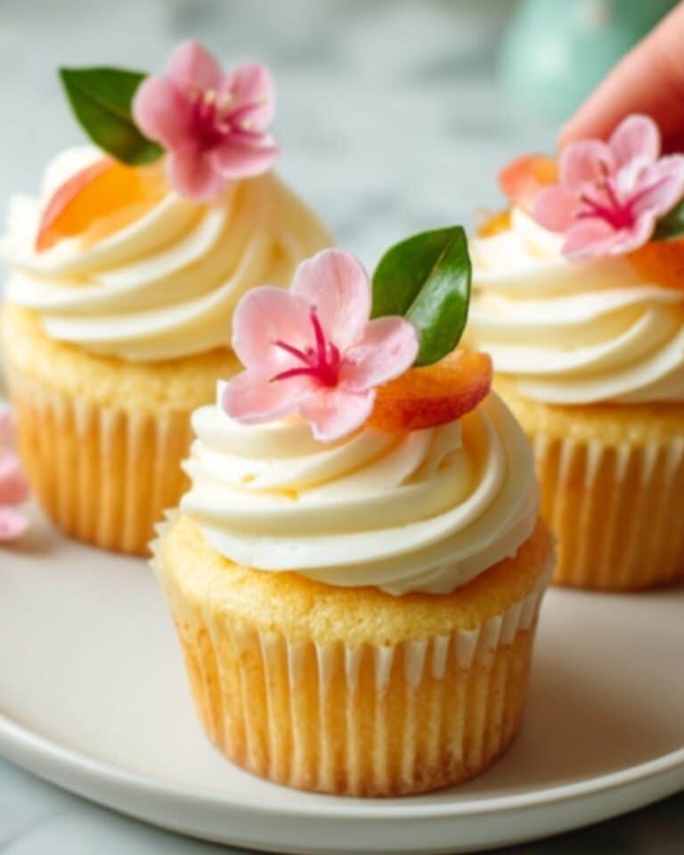 Honey Peach Cream Cheese Cupcakes Recipe