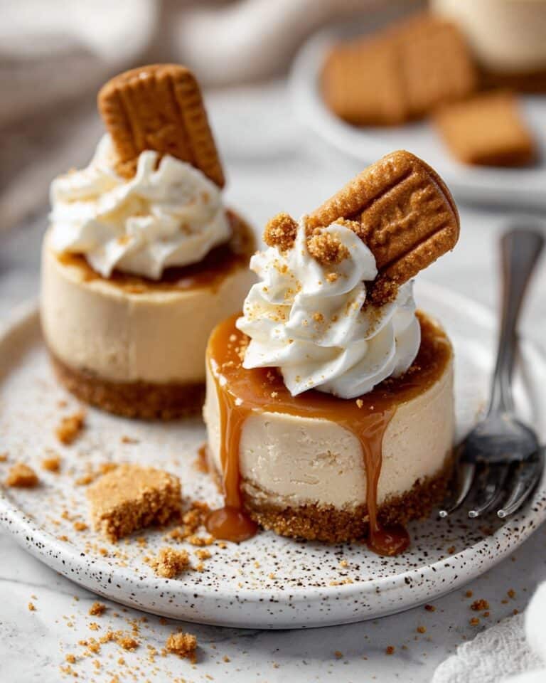 No Bake Mini Biscoff Cheesecakes Recipe
