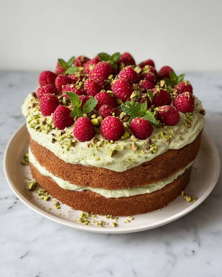Pistachio Raspberry Cake Recipe