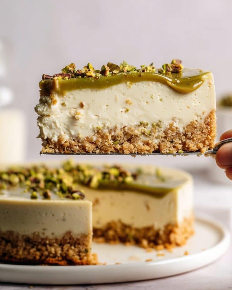 Pistachio Cheesecake With Pistachio Topping Recipe