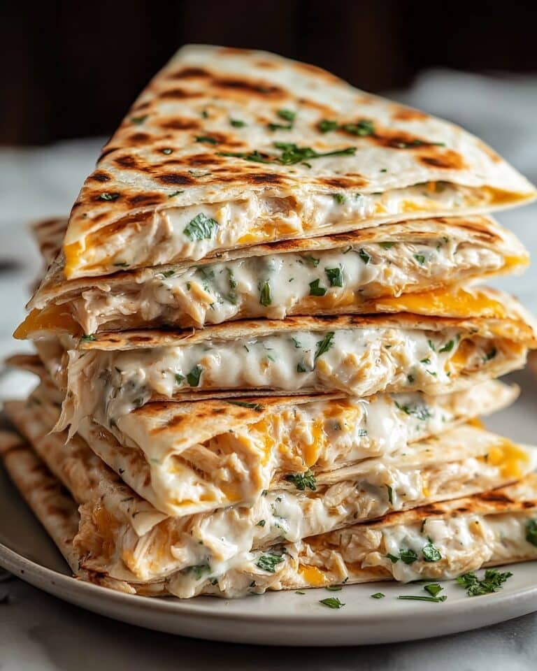 High-Protein Chicken Ranch Quesadilla Recipe