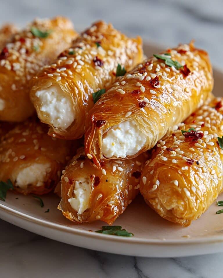 Oven-Fried Feta Rolls with Chili Honey Recipe