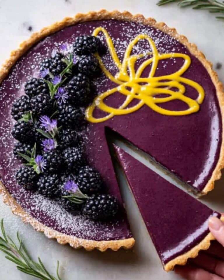 Elegant Blackberry Tart with Lavender Honey Recipe