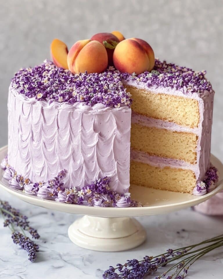 Lavender and Peach Dream Cake Recipe
