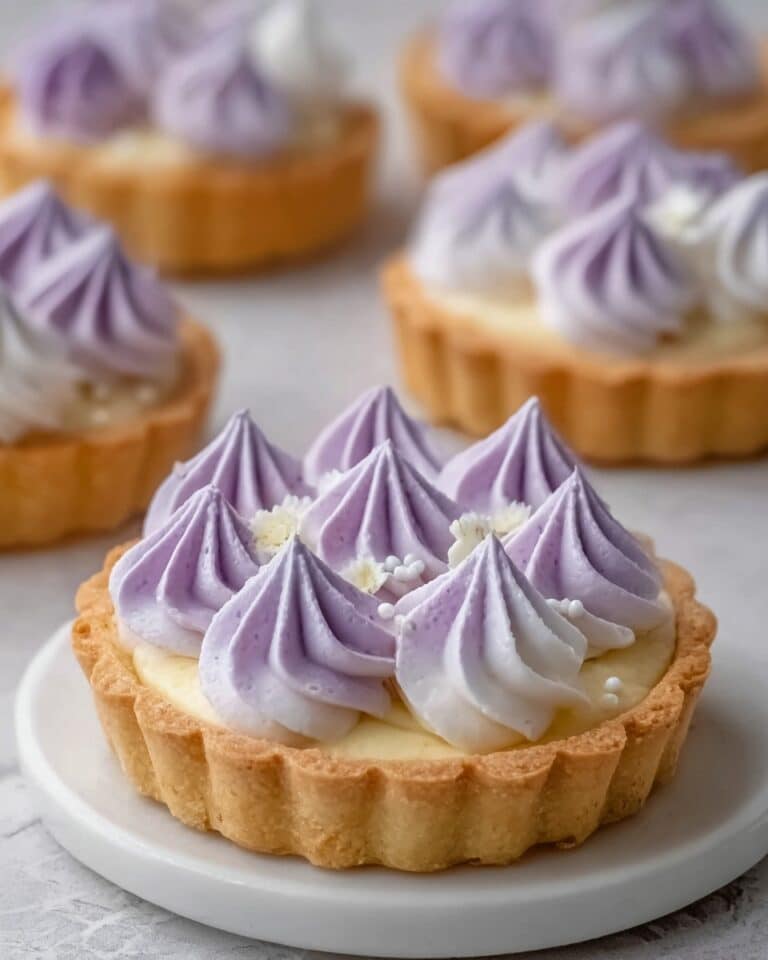 Mini Lemon Tart with Lilac Meringue Recipe