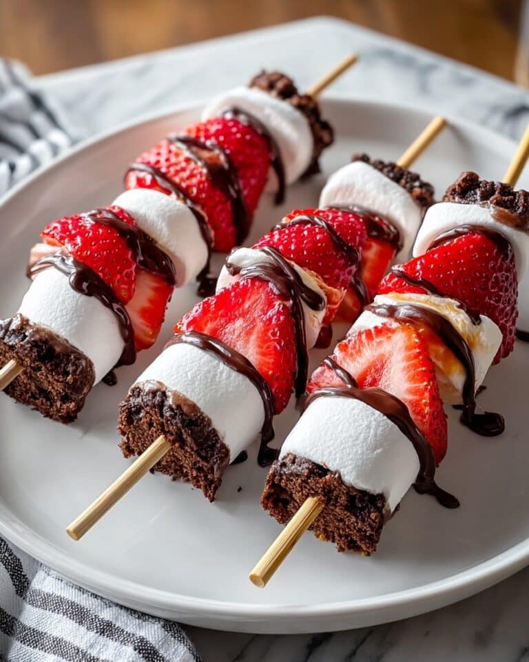 Sweet Strawberry Brownie Kabobs for Effortless Party Fun Recipe
