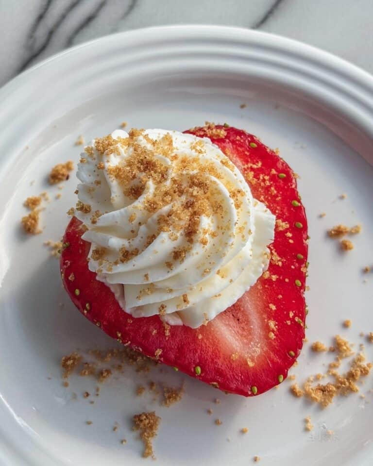 Deviled Strawberries with Cream Cheese Filling and Graham Cracker Topping Recipe