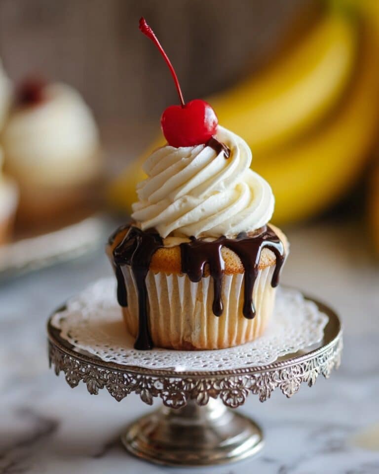 Homemade Banana Split Cupcakes Recipe