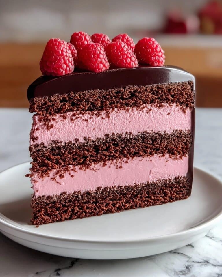 Dark Chocolate Raspberry Mousse Cake Recipe