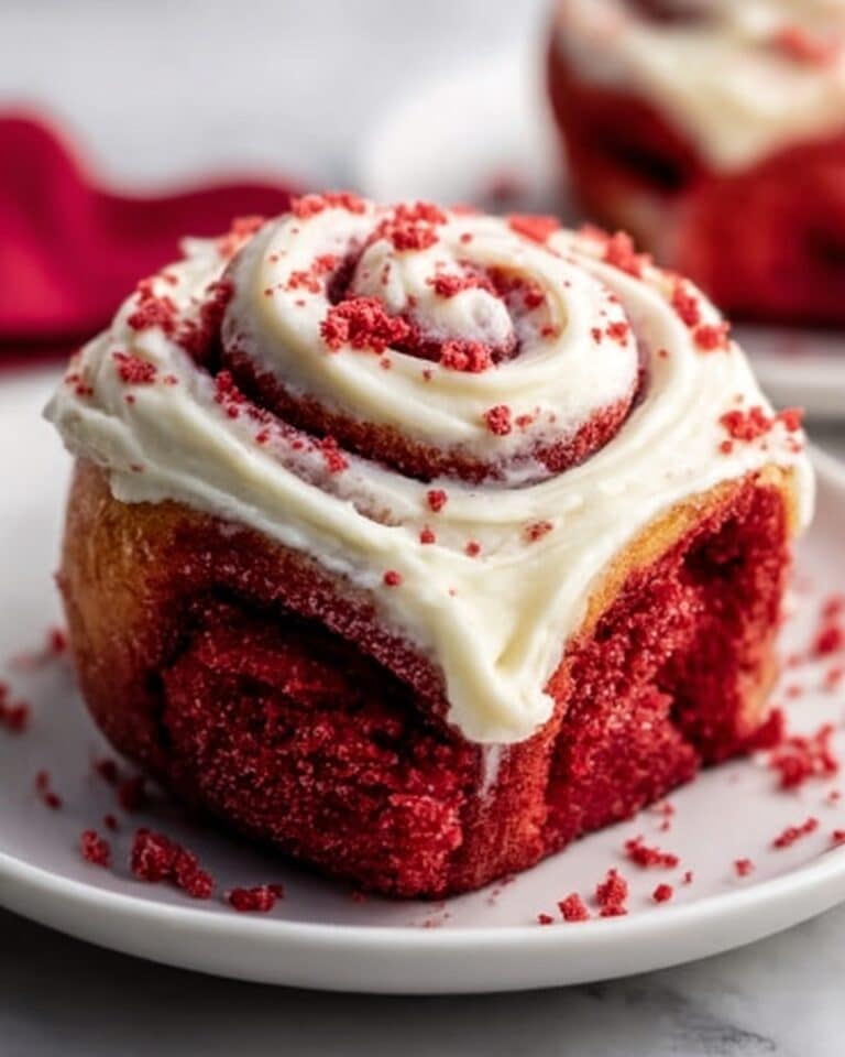 Red Velvet Cinnamon Rolls with Cream Cheese Frosting Recipe