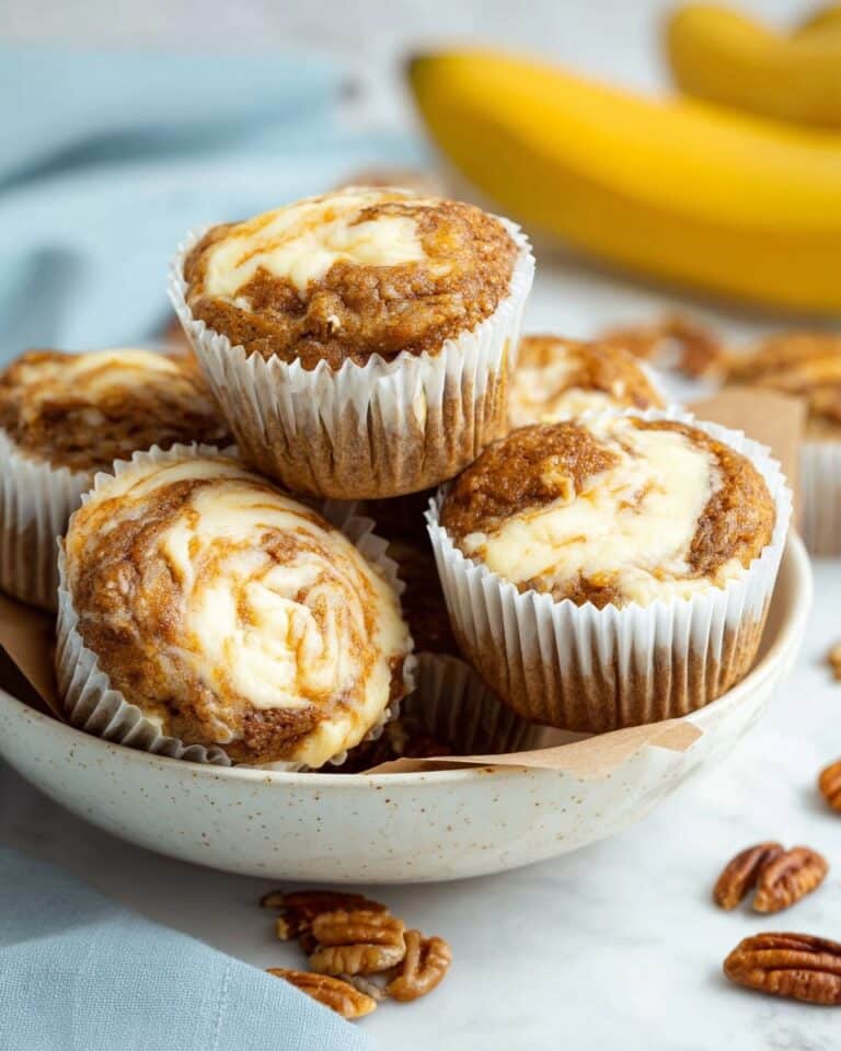 Cream Cheese Banana Muffins with Pecans Recipe
