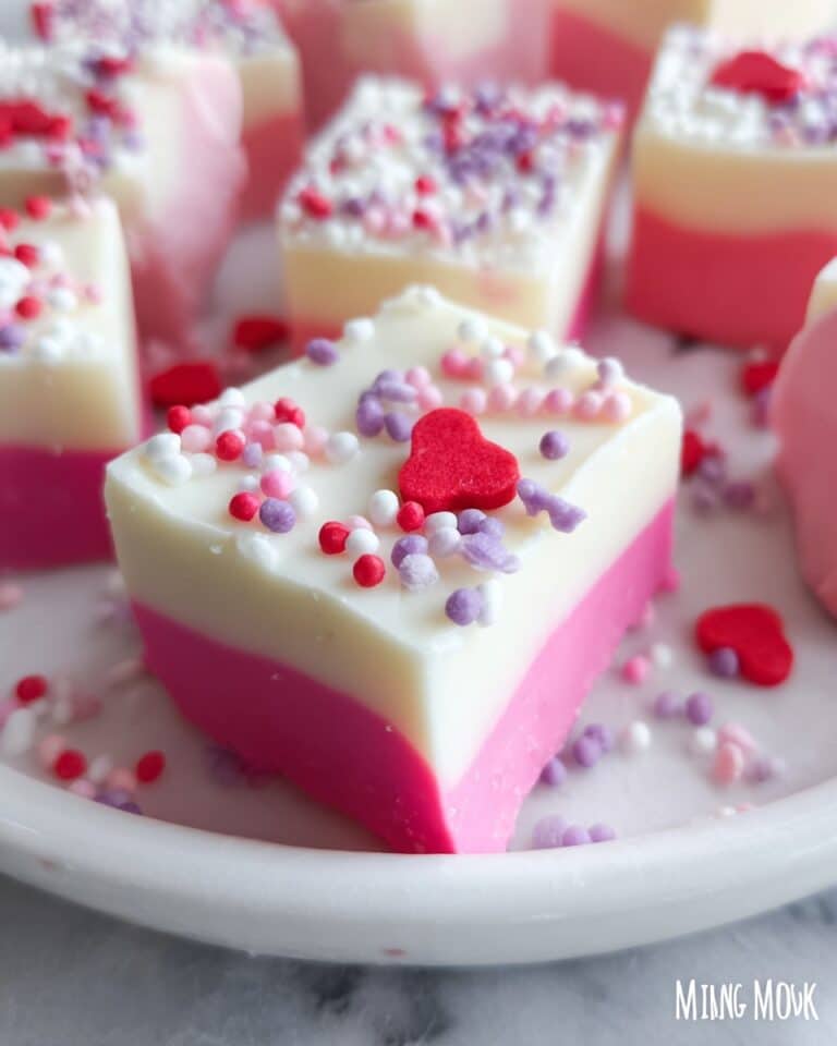 White Chocolate Valentine Fudge Recipe