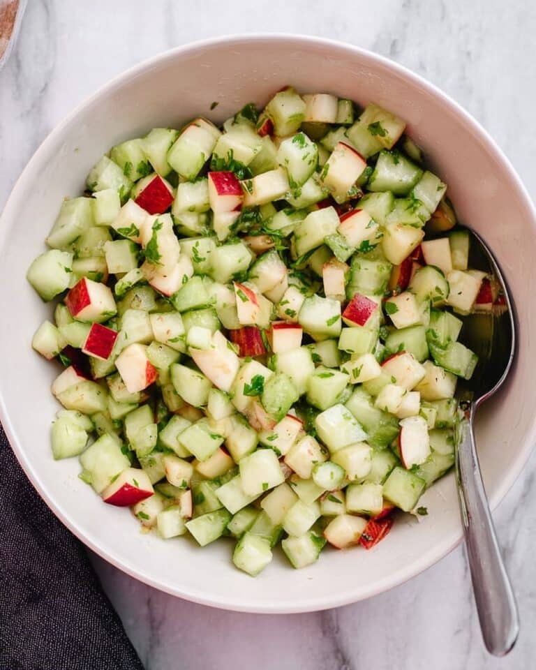 Cucumber Apple Salad with Honey Lemon Vinaigrette Recipe
