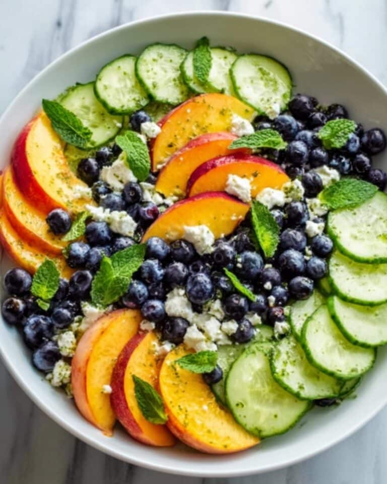 Blueberry Peach Feta Salad Recipe