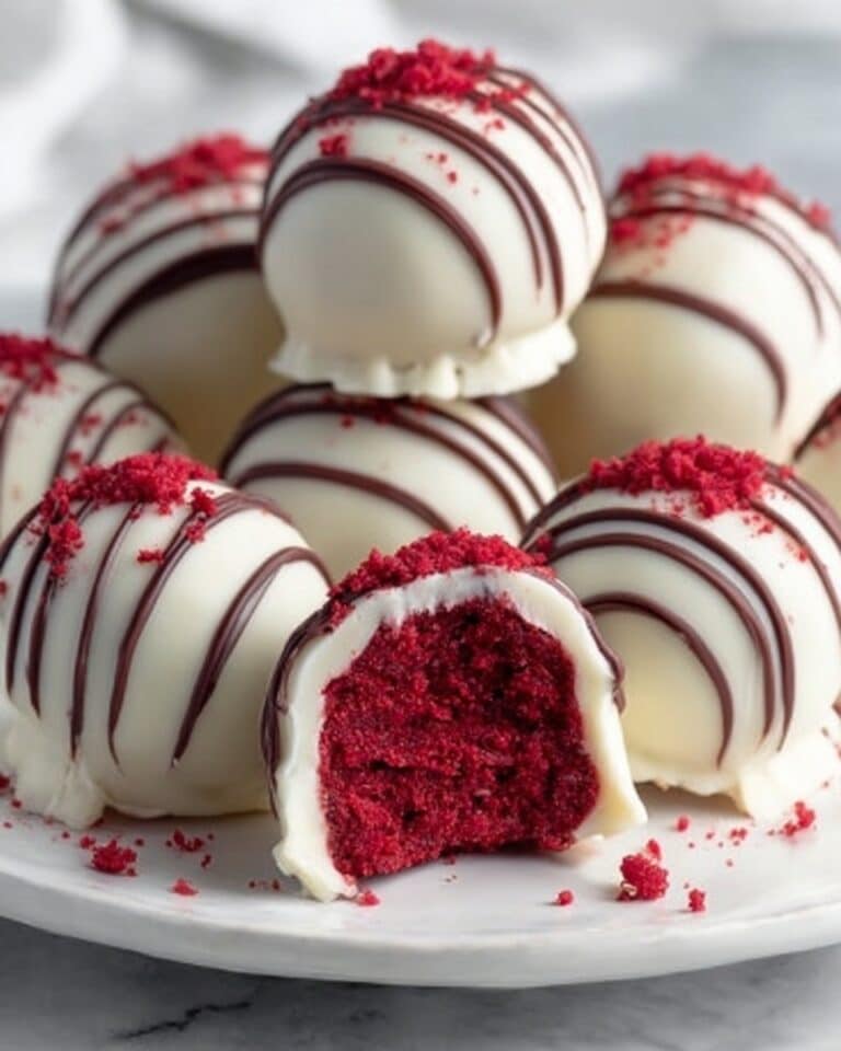 Red Velvet Cake Batter Truffles with White and Dark Chocolate Coating Recipe