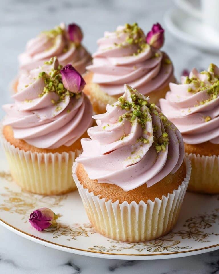 Rose and Pistachio Cupcakes Recipe