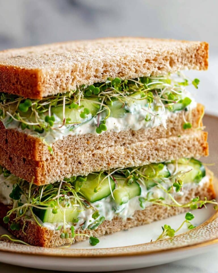 Cucumber and Feta Salad Sandwiches with Fresh Herbs and Lemon Recipe