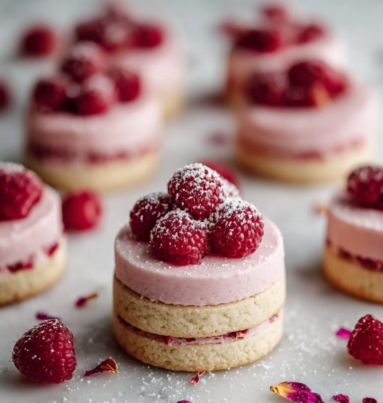 Raspberry Rose Shortbread Cookies Recipe