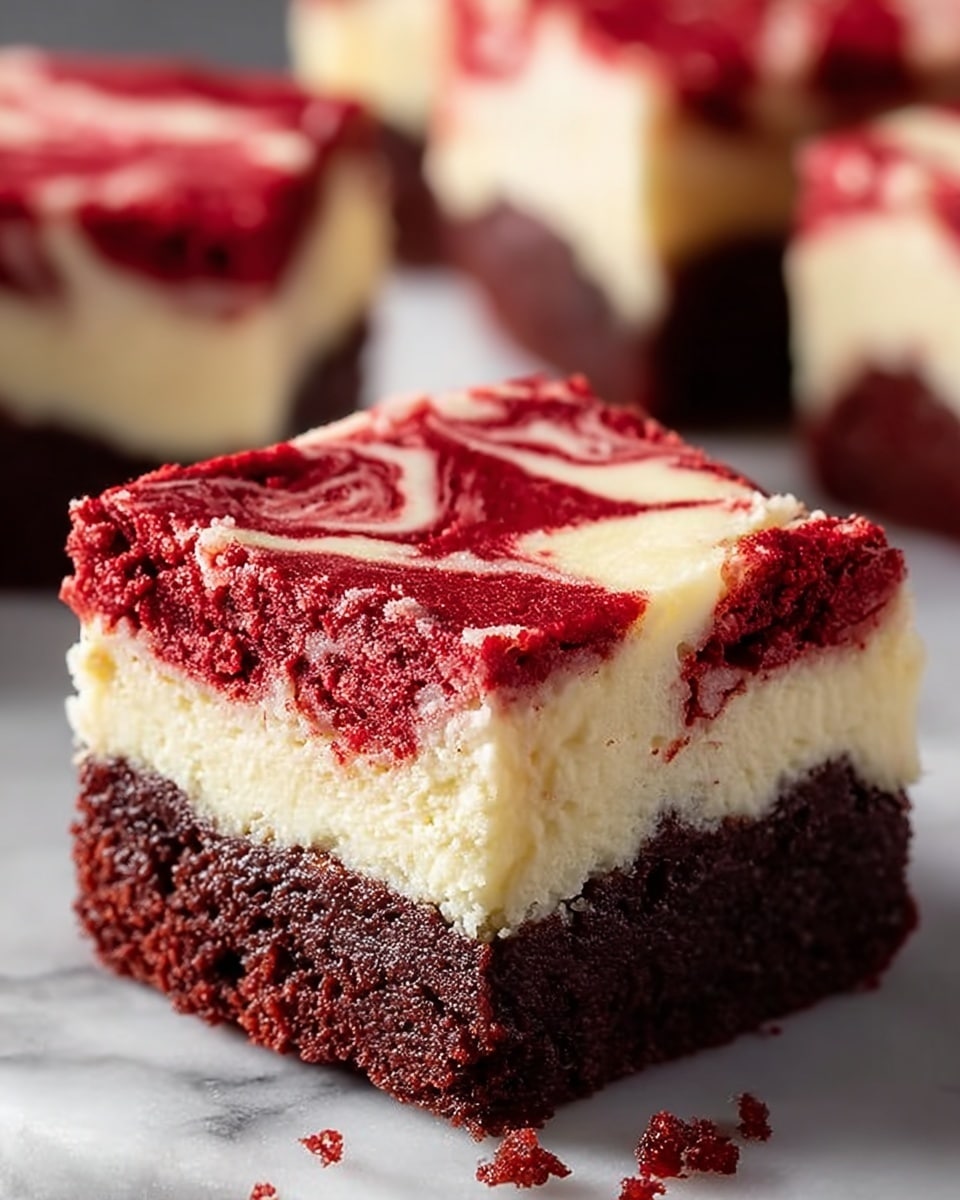 A close-up view of a stack of thick, soft chocolate cookies with a cracked texture on the surface, each cookie decorated with colorful candy-coated chocolate pieces in red, blue, yellow, green, orange, and brown scattered on top. The cookies overlap each other, showing irregular edges and a rich, dark brown hue with a slightly rough surface. The top cookie has a small bite taken out of it, revealing a soft, moist interior. The scene is set against a white marbled texture background. photo taken with an iphone --ar 4:5 --v 7