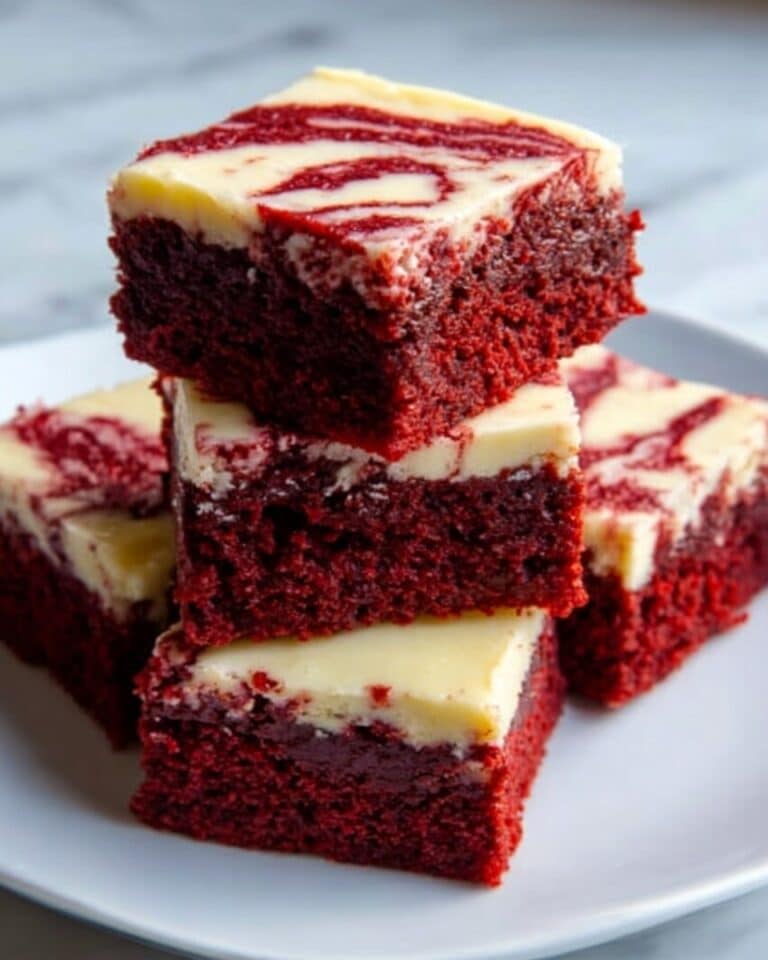 Fudgy Red Velvet Brownies with Tangy Cream Cheese Frosting Recipe